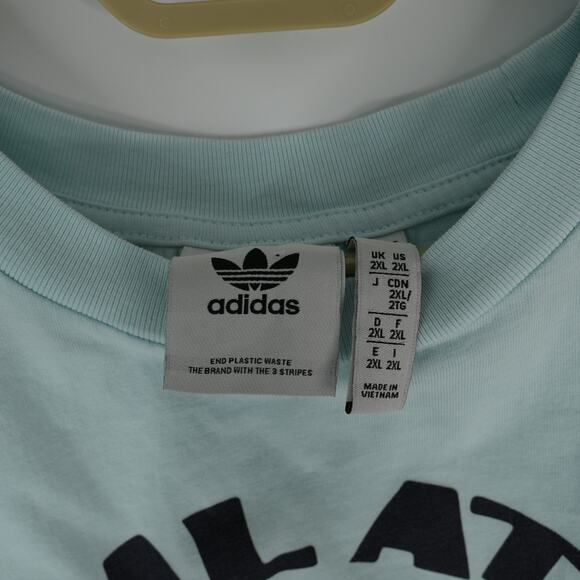 Adidas Original Athletic Club 3-Stripe Graphic T-Shirt Mens XXL Trefoil - Picture 7 of 13